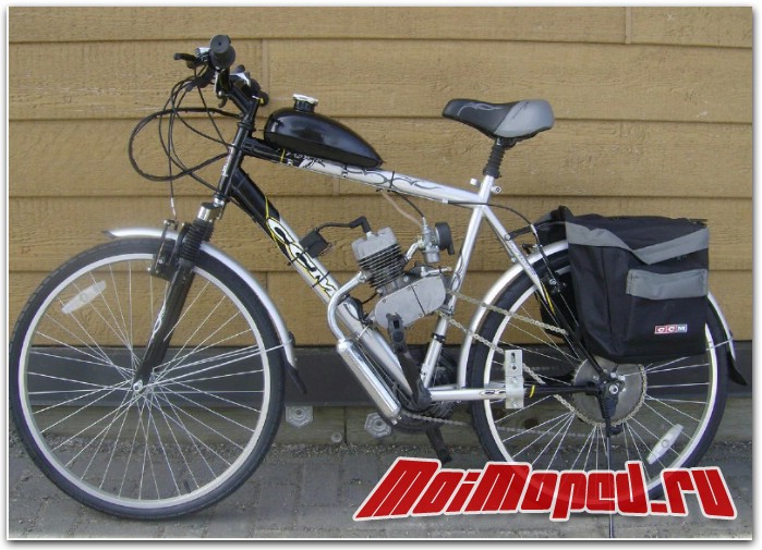 обзор мотора для велосипеда 50cc 80cc - аналога Д6